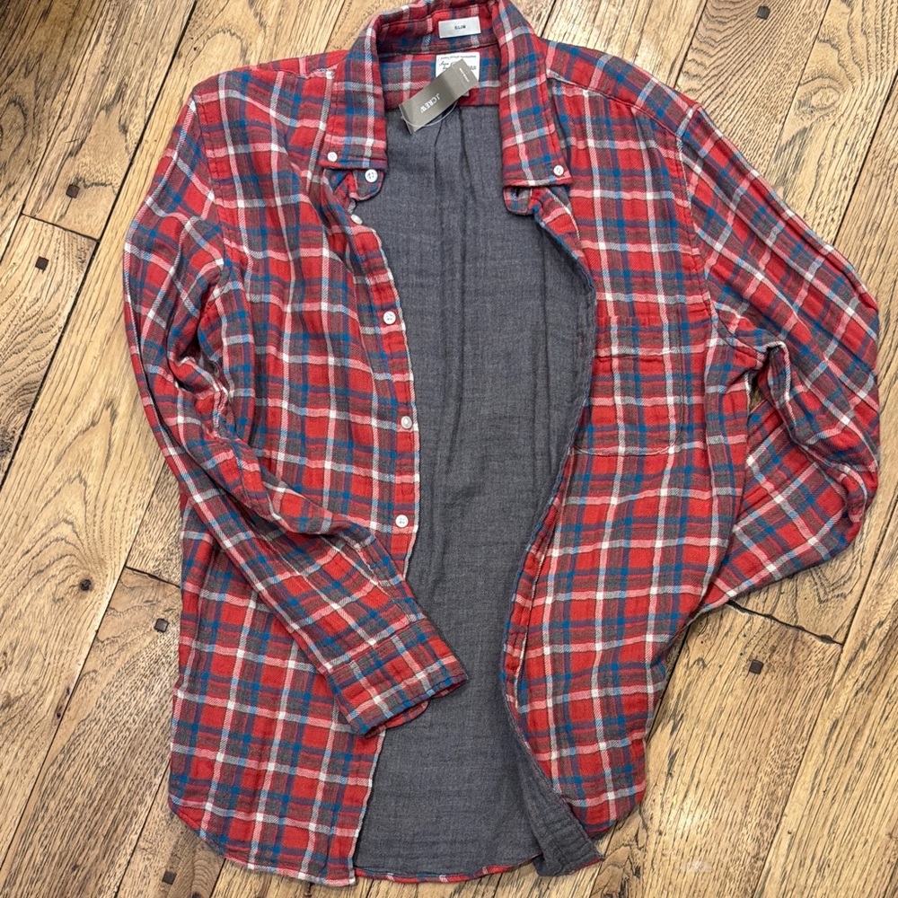 J.Crew Red and Blue Plaid Button-Up Shirt